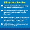 imageIn The Swim 4 Inch Chlorine Sticks for Sanitizing Swimming Pools  Individually Wrapped Slow Dissolving Stabilized Chlorine Sanitizer  90 Available Chlorine 99 Trichlor  10 PoundsChlorine Only