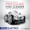 imagePolaris Quattro P40 Pressure Side Pool Cleaner for All InGround Pool Surfaces LargeCapacity Dual Filtration Canister 31 Hose ampamp Transparent Lid to View Debris