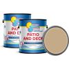 imageIn The Swim Patio and Deck Paint  Ivory Water Based Acrylic Coating  For Sprayed Patterned or Bare Concrete Surfaces 1 GallonBuff Tan