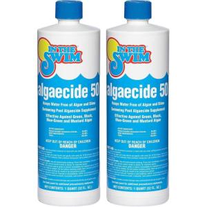 imageIn The Swim Algaecide 50 for Swimming Pools  Green Black and Yellow Algae Treatment for Above Ground or Inground Swimming Pools  4 Quarts2Pack 1 Quart
