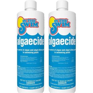 imageIn The Swim Algaecide for Swimming Pools  Green and Yellow Algae Preventative  NonClouding NonFoaming Formula  10 Quaternary Compound  1 Quart2Pack