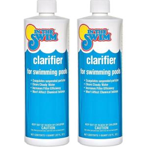 imageIn The Swim Clarifier for Above Ground and Inground Swimming Pools  Coagulates Debris to Clear Swimming Pool Water  Increases Filter Efficiency  1 Gallon2Pack 1 Quart