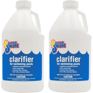 imageIn The Swim Clarifier for Above Ground and Inground Swimming Pools  Coagulates Debris to Clear Swimming Pool Water  Increases Filter Efficiency  1 GallonSingle 1 Gallon