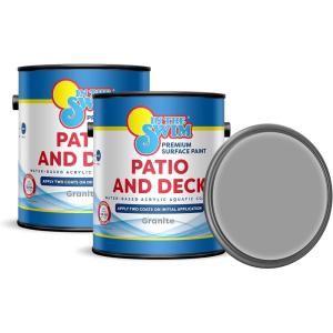 imageIn The Swim Patio and Deck Paint  Ivory Water Based Acrylic Coating  For Sprayed Patterned or Bare Concrete Surfaces 1 GallonGranite