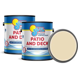 imageIn The Swim Patio and Deck Paint  Ivory Water Based Acrylic Coating  For Sprayed Patterned or Bare Concrete Surfaces 1 GallonIvory
