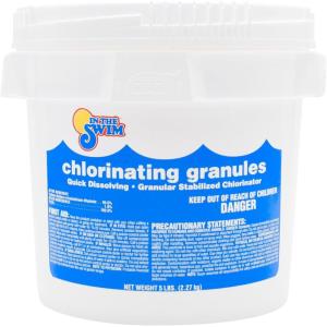 imageIn The Swim Sodium Dichlor Chlorine Shock Granules for Sanitizing Swimming Pools  Fast Dissolving pH Balanced Sanitizer  56 Available Chlorine 99 SodiumDichlor  40 Pound5 Pound