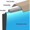 imageIn The Swim 12 x 18 Oval 20 Mil Overlap Pool Liner for Above Ground Swimming Pools  4852 Inch Wall Height  Solid Blue Design20 milSolid Blue