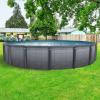 imageIn The Swim 15 Round Above Ground Swimming Pool  Marina Package  Featuring Sand Filter Pump System and AFrame LadderEdge