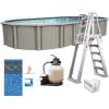 imageIn The Swim 15 x 26 Oval Above Ground Swimming Pool  Marina Package  Featuring Sand Filter Pump System and AFrame LadderExcursion