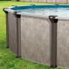 imageIn The Swim 18 Round Above Ground Swimming Pool  Emotion Package  Featuring Sand Filter Pump System and AFrame LadderEpic