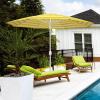 imageIn The Swim 9 Steel Umbrella  Lemon Stripe Outdoor Patio Umbrella with Manual Crank ampamp WeatherResistant Fabric