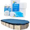 imageIn The Swim Closing Bundle 18x34 Oval Economy Pool Cover and 35K Gallon Winter Closing KitCover  Kit