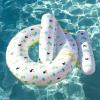imageIn The Swim Jumbo Daisy Inflatable Pool Tube Float  48quot Oversized Pink Swim Ring with White Daisy Print  Durable Floral Float for Adults Teens ampamp Pool PartiesTropical