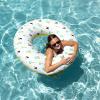 imageIn The Swim Jumbo Daisy Inflatable Pool Tube Float  48quot Oversized Pink Swim Ring with White Daisy Print  Durable Floral Float for Adults Teens ampamp Pool PartiesTropical