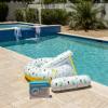 imageIn The Swim Jumbo Daisy Inflatable Pool Tube Float  48quot Oversized Pink Swim Ring with White Daisy Print  Durable Floral Float for Adults Teens ampamp Pool PartiesTropical