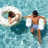 imageIn The Swim Jumbo Daisy Inflatable Pool Tube Float  48quot Oversized Pink Swim Ring with White Daisy Print  Durable Floral Float for Adults Teens ampamp Pool PartiesTropical