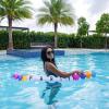 imageIn The Swim Party Bracelet Inflatable Super Noodle  ExtraLarge Pool Float for Swimming Lounging and Pool Parties  Durable Easy to Inflate and Fun for All Ages