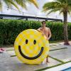 imageIn The Swim Smiley Island Inflatable Raft Pool Float  60Inch Fun Smile Design Durable PVC Pool Float for Ultimate RelaxationSmiley
