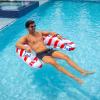 imageIn The Swim Stars and Stripes Inflatable Sun Chair Pool Float  48quot Patriotic American Flag Lounge Float with Backrest  Oversized Red White ampamp Blue Pool Chair