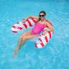 imageIn The Swim Stars and Stripes Inflatable Sun Chair Pool Float  48quot Patriotic American Flag Lounge Float with Backrest  Oversized Red White ampamp Blue Pool Chair