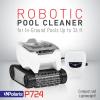 imagePolaris P724 Robotic Pool Cleaner Lightweight EnergyEfficient Cleaner Perfect for InGround Pools up to 36Feet Cleans in as Little as 25 HoursP724