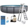 imageIn The Swim 15 Round Above Ground Swimming Pool  Marina Package  Featuring Sand Filter Pump System and AFrame LadderEdge