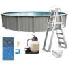 imageIn The Swim 15 Round Above Ground Swimming Pool  Marina Package  Featuring Sand Filter Pump System and AFrame LadderExcursion