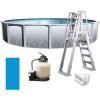 imageIn The Swim 21 Round Above Ground Swimming Pool  Weekender Plus Package  Featuring Sand Filter Pump System and AFrame Ladder