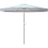 imageIn The Swim 9 Steel Umbrella Aquamarine Fringe  PowderCoated RustFree Frame WeatherResistant with Easy Open Manual Crank