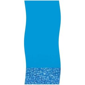 imageIn The Swim 12 x 18 Oval 20 Mil Overlap Pool Liner for Above Ground Swimming Pools  4852 Inch Wall Height  Solid Blue Design25 milSwirl Bottom