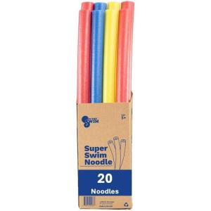 imageIn The Swim 40Pack 2Inch Diameter Standard Pool Noodles  Soft Large Foam Noodles for Extra Buoyancy  Floating Training Device Exercise Aid Pool Toy  50 Inches Long  3 Assorted ColorsAssorted