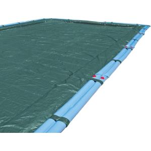 imageIn The Swim Blue 16 x 32 Rectangle Inground Winter Cover  Economy  8 Year  7 x 7 Scrim20 x 40