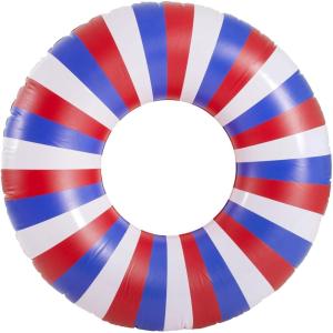 imageIn The Swim Jumbo Daisy Inflatable Pool Tube Float  48quot Oversized Pink Swim Ring with White Daisy Print  Durable Floral Float for Adults Teens ampamp Pool PartiesUSA