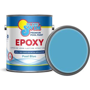 imageIn The Swim Pool Blue Epoxy Swimming Pool Paint  EpoxyBase High Gloss Swimming Pool Paint  Long Lasting Stain Resistant  1 Gallon