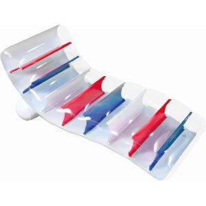 imageIn The Swim Red White ampamp Blue Inflatable Pool Lounger  Comfortable Floating Lounger for Poolside Relaxation  Easy to Inflate and DeflatePatriotic