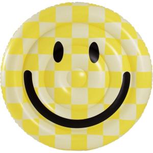 imageIn The Swim Smiley Island Inflatable Raft Pool Float  60Inch Fun Smile Design Durable PVC Pool Float for Ultimate RelaxationSmiley