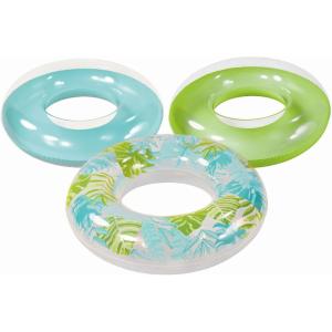 imageIn The Swim Smiley Island Inflatable Raft Pool Float  60Inch Fun Smile Design Durable PVC Pool Float for Ultimate RelaxationTropical