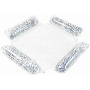 imageIn The Swim Sparkling Patriotic Inflatable Square Hammock  Red White and Blue Glitter Pool Float  Comfortable Backrest Armrests and Seat  Perfect for Travel