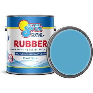 imageIn The Swim Synthetic RubberBase Pool Paint  Pool Blue 1 Gallon