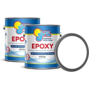 imageIn The Swim White Epoxy Swimming Pool Paint  EpoxyBase High Gloss Swimming Pool Paint  Long Lasting Stain Resistant  1 Gallon 2Pack