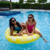 imageIn The Swim Glitter Heart Inflatable Pool Tube Float  46quot HeartShaped Swim Ring with Holographic Glitter  Durable PVC Float for Adults ampamp Teens  Pink Sparkle Pool LoungerSmiley