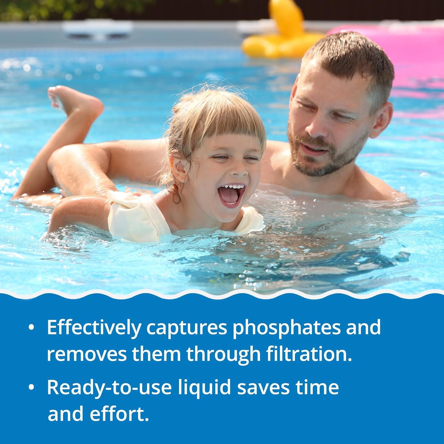 imageIn The Swim  Pure Clear  No Phos  Reduces Phosphates ampamp Removes NonLiving Matter for Clearer Water  3 Liter  2PackNo Phos
