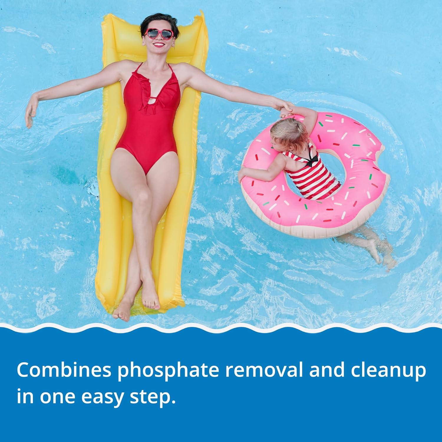 imageIn The Swim  Pure Clear  No Phos  Reduces Phosphates ampamp Removes NonLiving Matter for Clearer Water  3 Liter  2PackPure Clear  No Phos