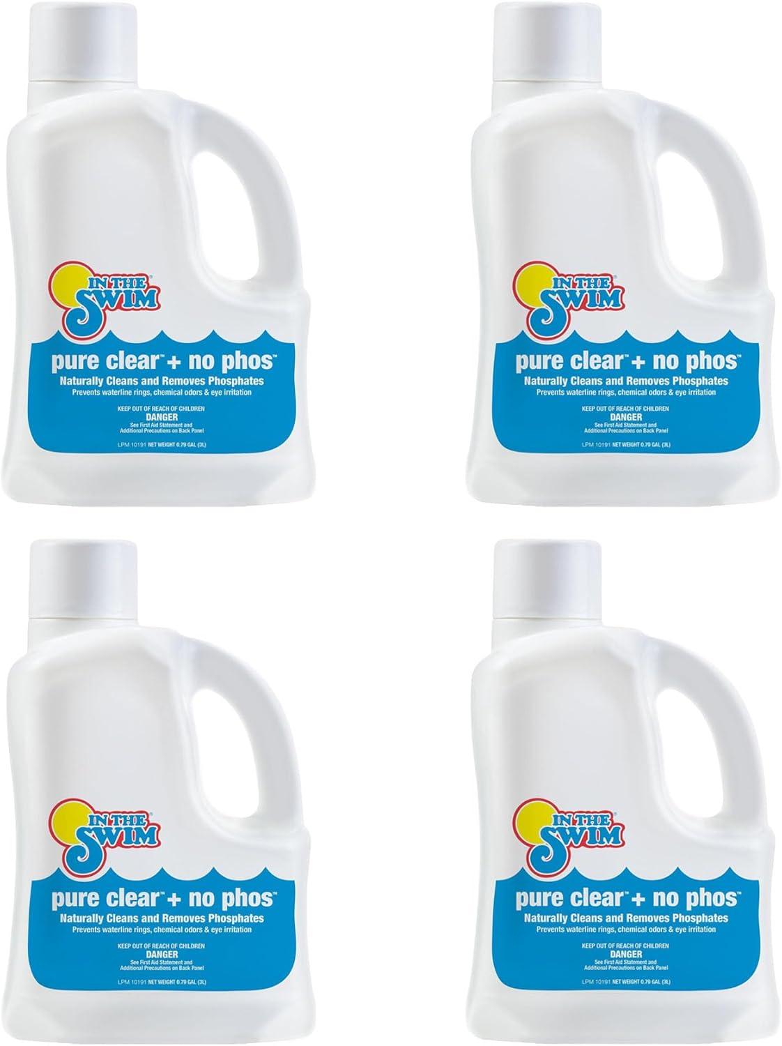 imageIn The Swim  Pure Clear  No Phos  Reduces Phosphates ampamp Removes NonLiving Matter for Clearer Water  3 Liter  2PackPure Clear  No Phos