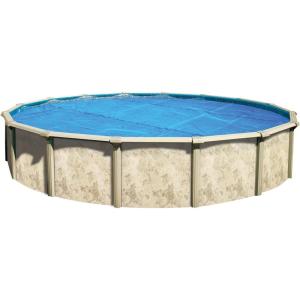 imageIn The Swim 18 Premium Plus BlueBlack Round Solar Pool Cover 12 Mil for Solar Heating Above Ground Pools and Inground Pools15 ft