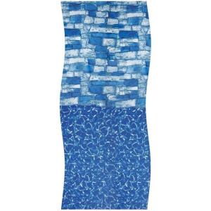 imageIn The Swim 15 Round 20 Mil Overlap Pool Liner for Above Ground Swimming Pools  Swirl Bottom Design  4852 Inch Wall Height20 milBlue Stone